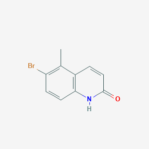 molecular formula C10H8BrNO B13682797 6-Bromo-5-methylquinolin-2(1H)-one CAS No. 99465-11-9