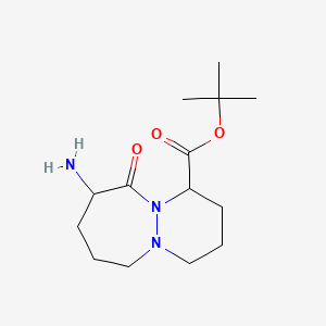 molecular formula C14H25N3O3 B13682798 Tert-butyl 7-amino-6-oxo-1,2,3,4,7,8,9,10-octahydropyridazino[1,2-a]diazepine-4-carboxylate 