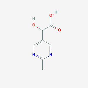 molecular formula C7H8N2O3 B13682821 2-Hydroxy-2-(2-methyl-5-pyrimidinyl)acetic Acid 