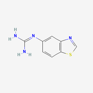 molecular formula C8H8N4S B13682830 1-(5-Benzothiazolyl)guanidine 