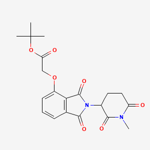 molecular formula C20H22N2O7 B13682832 tert-Butyl 2-[[2-(1-Methyl-2,6-dioxo-3-piperidyl)-1,3-dioxo-4-isoindolinyl]oxy]acetate 