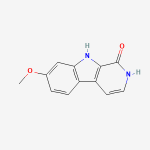 molecular formula C12H10N2O2 B13682836 7-Methoxy-2,9-dihydro-1h-pyrido[3,4-b]indol-1-one 