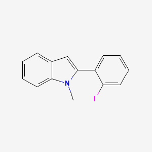 molecular formula C15H12IN B13682855 2-(2-Iodophenyl)-1-methylindole 