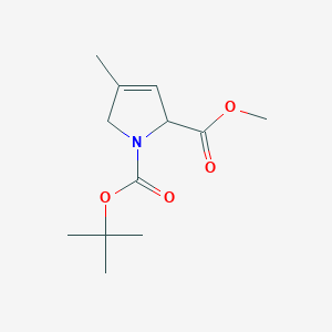molecular formula C12H19NO4 B13682908 Methyl (S)-1-Boc-4-methyl-2,5-dihydro-1H-pyrrole-2-carboxylate CAS No. 1822582-19-3