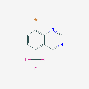 molecular formula C9H4BrF3N2 B13682909 8-Bromo-5-(trifluoromethyl)quinazoline 