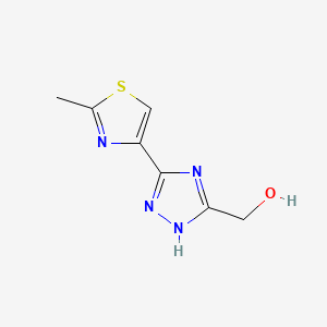 molecular formula C7H8N4OS B13682914 [5-(2-Methylthiazol-4-yl)-1H-1,2,4-triazol-3-yl]methanol 