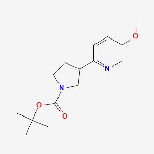 molecular formula C15H22N2O3 B13682927 2-(1-Boc-3-pyrrolidinyl)-5-methoxypyridine 
