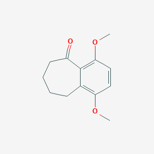 molecular formula C13H16O3 B13682934 1,4-Dimethoxy-6,7,8,9-tetrahydro-5-benzocycloheptenone 