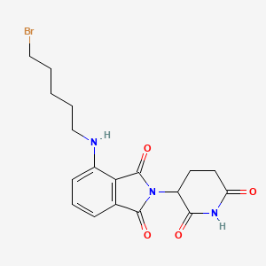 molecular formula C18H20BrN3O4 B13682942 4-[(5-Bromopentyl)amino]-2-(2,6-dioxo-3-piperidyl)isoindoline-1,3-dione 