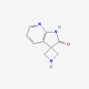 molecular formula C9H9N3O B13682948 1',2'-Dihydrospiro[azetidine-3,3'-pyrrolo[2,3-b]pyridine]-2'-one 