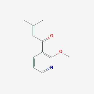 molecular formula C11H13NO2 B13682971 1-(2-Methoxypyridin-3-yl)-3-methylbut-2-en-1-one 