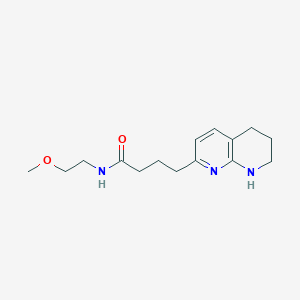 molecular formula C15H23N3O2 B13682974 N-(2-Methoxyethyl)-4-(5,6,7,8-tetrahydro-1,8-naphthyridin-2-yl)butanamide 