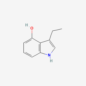 molecular formula C10H11NO B13682996 3-Ethylindol-4-ol 