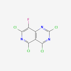 molecular formula C7Cl4FN3 B13683022 2,4,5,7-Tetrachloro-8-fluoropyrido[4,3-d]pyrimidine 