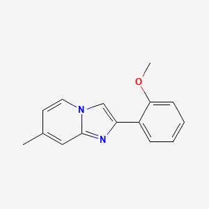 molecular formula C15H14N2O B13683035 2-(2-Methoxyphenyl)-7-methylimidazo[1,2-a]pyridine 