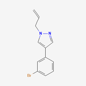 molecular formula C12H11BrN2 B13683040 1-Allyl-4-(3-bromophenyl)-1H-pyrazole 