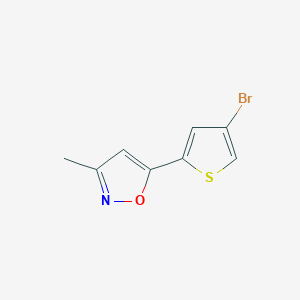 molecular formula C8H6BrNOS B13683060 5-(4-Bromo-2-thienyl)-3-methylisoxazole 