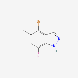 molecular formula C8H6BrFN2 B13683083 4-Bromo-7-fluoro-5-methyl-1H-indazole 