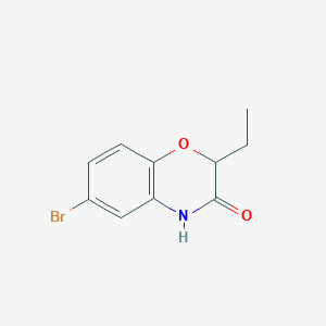 molecular formula C10H10BrNO2 B13683087 6-Bromo-2-ethyl-2H-benzo[b][1,4]oxazin-3(4H)-one 