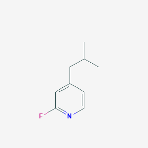 molecular formula C9H12FN B13683094 2-Fluoro-4-isobutylpyridine 