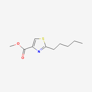 molecular formula C10H15NO2S B13683111 Methyl 2-Pentylthiazole-4-carboxylate 