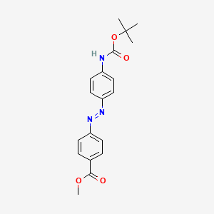 molecular formula C19H21N3O4 B13683120 Methyl 4-[[4-(Boc-amino)phenyl]diazenyl]benzoate 