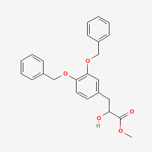 molecular formula C24H24O5 B13683135 Methyl 3-[3,4-Bis(benzyloxy)phenyl]-2-hydroxypropanoate 