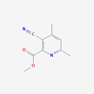 molecular formula C10H10N2O2 B13683140 Methyl 3-Cyano-4,6-dimethylpicolinate 