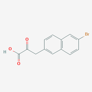 molecular formula C13H9BrO3 B13683171 3-(6-Bromo-2-naphthyl)-2-oxopropanoic Acid 