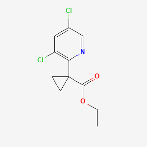 molecular formula C11H11Cl2NO2 B13683231 Ethyl 1-(3,5-Dichloro-2-pyridyl)cyclopropanecarboxylate 