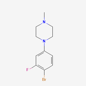 molecular formula C11H14BrFN2 B13683250 1-(4-Bromo-3-fluorophenyl)-4-methylpiperazine 