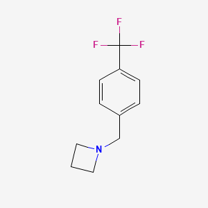 molecular formula C11H12F3N B13683257 1-[4-(Trifluoromethyl)benzyl]azetidine 