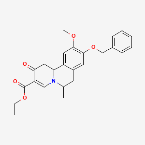 molecular formula C25H27NO5 B13683259 Ethyl 9-(Benzyloxy)-10-methoxy-6-methyl-2-oxo-2,6,7,11b-tetrahydro-1H-pyrido[2,1-a]isoquinoline-3-carboxylate 