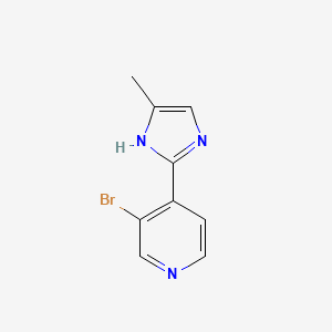 molecular formula C9H8BrN3 B13683263 3-Bromo-4-(5-methyl-2-imidazolyl)pyridine 