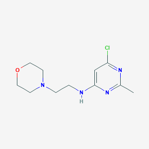 molecular formula C11H17ClN4O B1368328 6-chloro-2-methyl-N-(2-morpholinoethyl)pyrimidin-4-amine 