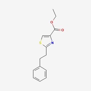 molecular formula C14H15NO2S B13683292 Ethyl 2-Phenethylthiazole-4-carboxylate CAS No. 161772-81-2