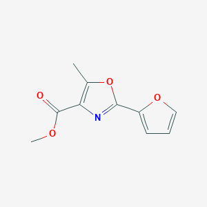 molecular formula C10H9NO4 B13683355 Methyl 2-(2-Furyl)-5-methyloxazole-4-carboxylate 