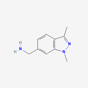 molecular formula C10H13N3 B13683357 (1,3-Dimethyl-6-indazolyl)methanamine 