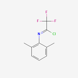 molecular formula C10H9ClF3N B13683369 Ethanimidoyl chloride, N-(2,6-dimethylphenyl)-2,2,2-trifluoro- CAS No. 65158-40-9