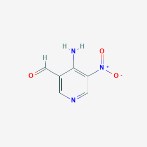 molecular formula C6H5N3O3 B13683384 4-Amino-5-nitronicotinaldehyde 