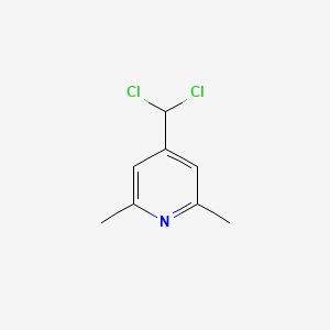 molecular formula C8H9Cl2N B13683390 4-(Dichloromethyl)-2,6-dimethylpyridine CAS No. 88237-13-2