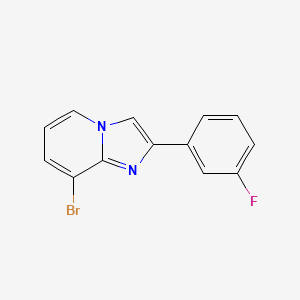 molecular formula C13H8BrFN2 B13683406 8-Bromo-2-(3-fluorophenyl)imidazo[1,2-a]pyridine 