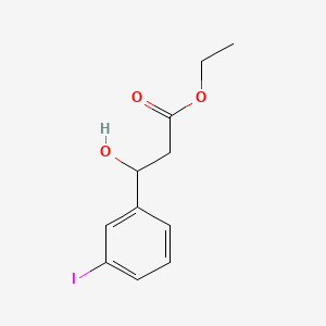 molecular formula C11H13IO3 B13683408 Ethyl 3-Hydroxy-3-(3-iodophenyl)propanoate 