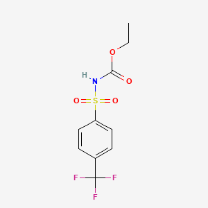 molecular formula C10H10F3NO4S B13683436 Ethyl [4-(Trifluoromethyl)phenyl]sulfonylcarbamate 