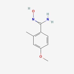 molecular formula C9H12N2O2 B13683445 N-hydroxy-4-methoxy-2-methylbenzenecarboximidamide 