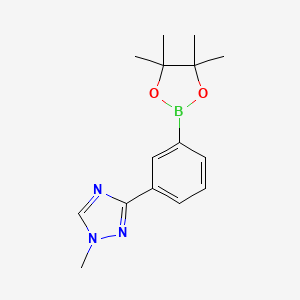 molecular formula C15H20BN3O2 B13683464 3-(1-Methyl-1H-1,2,4-triazol-3-YL)phenylboronic acid pinacol ester 