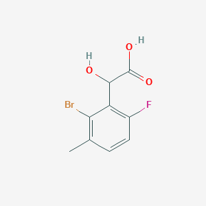 molecular formula C9H8BrFO3 B13683515 2-Bromo-6-fluoro-3-methylmandelic Acid 