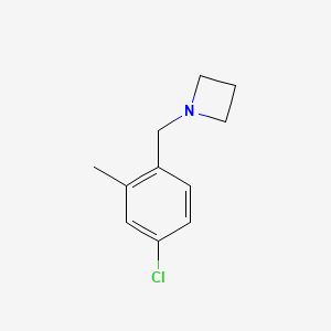 molecular formula C11H14ClN B13683528 1-(4-Chloro-2-methylbenzyl)azetidine 