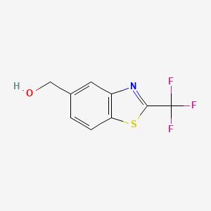 molecular formula C9H6F3NOS B13683543 (2-(Trifluoromethyl)benzo[d]thiazol-5-yl)methanol 