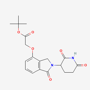 molecular formula C19H22N2O6 B13683554 tert-Butyl 2-[[2-(2,6-Dioxo-3-piperidyl)-1-oxo-4-isoindolinyl]oxy]acetate 